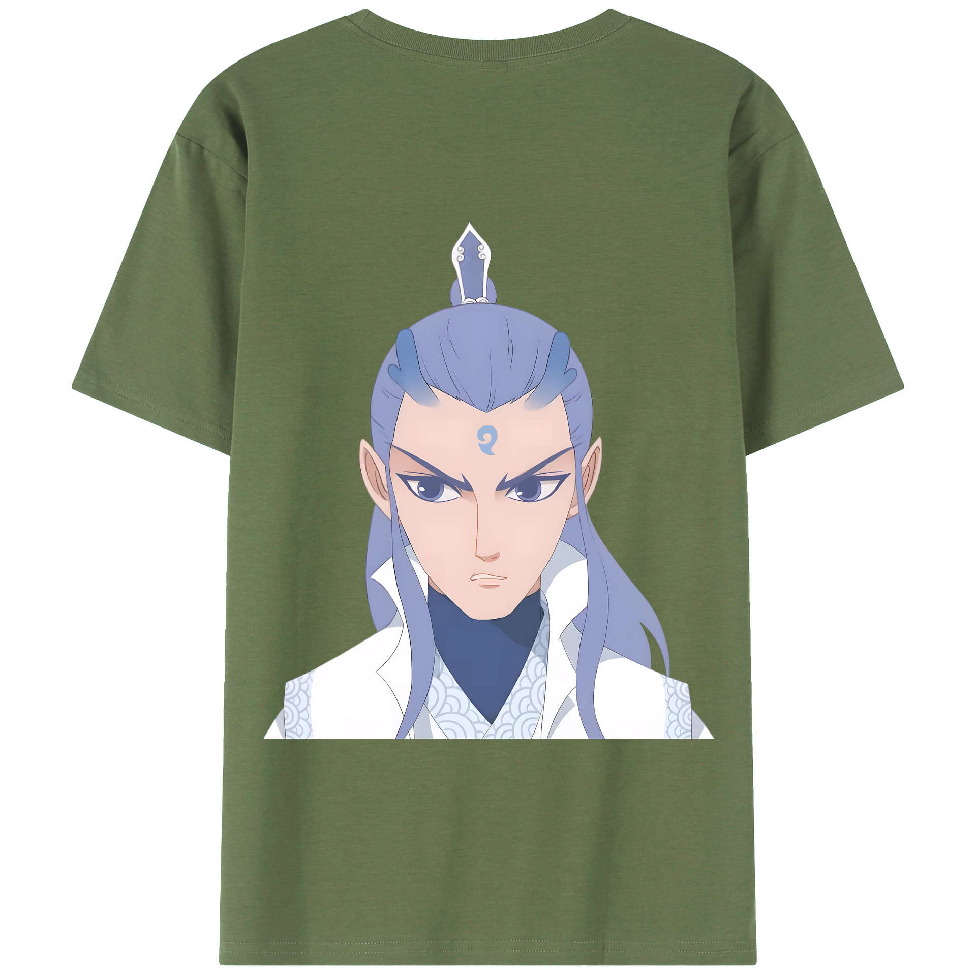 （画像用） Ne Zha 2 ナタ 魔童の大暴れ 綿100％ メンズ半袖Tシャツ（バックプリント） 通気性